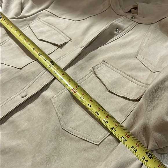 Philosophy Shacket Cream Button Down Shirt. Size Large. Pockets - Picture 14 of 14